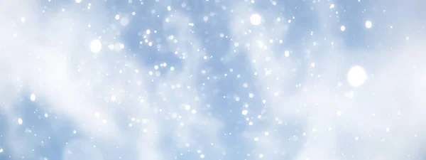 Blauwe Sneeuw Bokeh Achtergrond Abstracte Sneeuwvlok Achtergrond Wazig Abstracte Achtergrond — Stockfoto