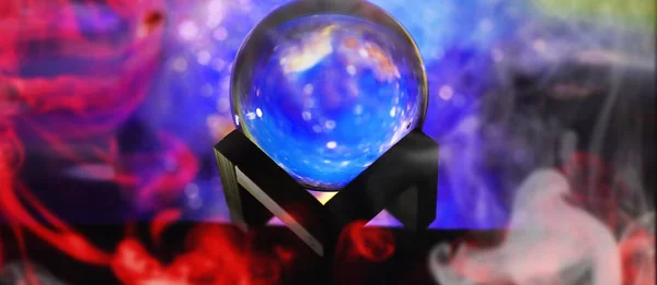 Milky Way Magic Sphere Fortune Teller Mind Power Concept Magic — Stock Photo, Image