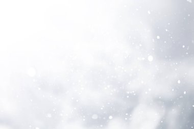 mavi kar yağışı bokeh arkaplanı, bulanık soyut kar tanesi arkaplanı