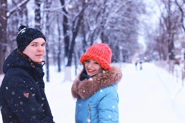 Par Älskare Vinter — Stockfoto