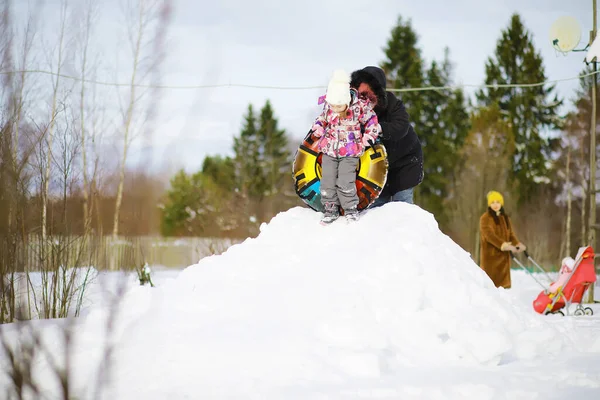 Traditioneller Russischer Feiertag Zeitigen Frühling Abschied Vom Winter Mardi Gras — Stockfoto