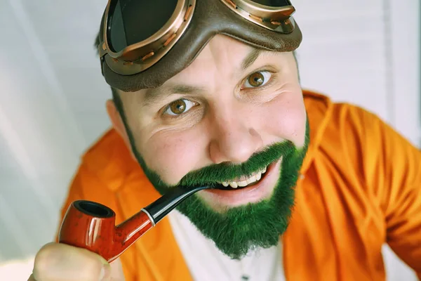 Sorprendido Feliz Feliz Día San Patricio Hombre Barbudo Con Los —  Fotos de Stock