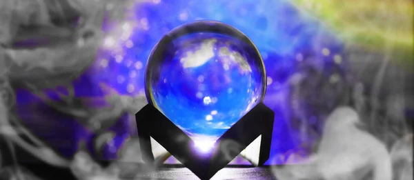 Milky Way Magic Sphere Fortune Teller Mind Power Concept Magic — Stock Photo, Image