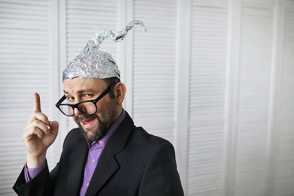 Tin Foil Hat Isolated on White Background, Symbol for Conspiracy Theorie  Stock Image - Image of fake, pandemie: 183925549
