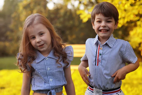 Children Walk Summer Children Indulge Country Laughter Splashing Water — Stock Photo, Image