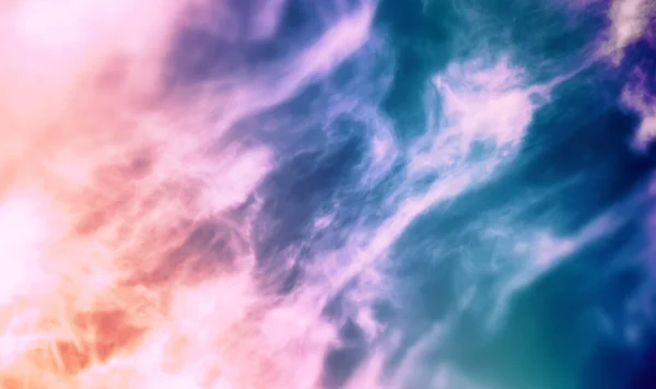 Небесний Пейзаж Хмарами Пастельних Кольорів Стокове Зображення