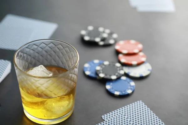 Gioco Azzardo Giochi Carte Soldi Texas Hold Poker Carte Mano — Foto Stock