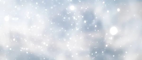 青積雪ボケ背景抽象的な雪の結晶ぼやけた背景 — ストック写真