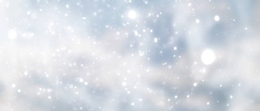 mavi kar yağışı bokeh arkaplan, soyut kar tanesi bulanık arkaplan 