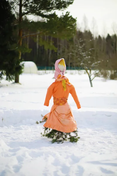 Fiesta Tradicional Rusa Principios Primavera Despedida Invierno Mardi Gras Familia — Foto de Stock