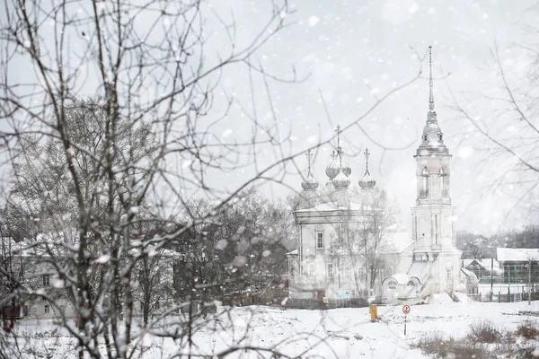 Зимний Пейзаж Сельских Полей Дорог Снегу — стоковое фото