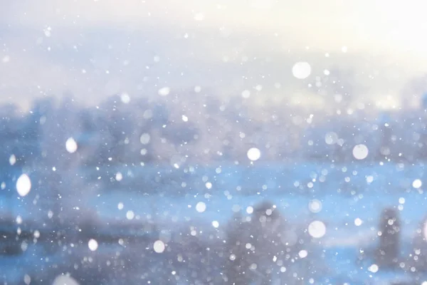Зимний Пейзаж Сказочная Красота Заснеженных Улиц Снегопады Похолодания Туристических Районах — стоковое фото