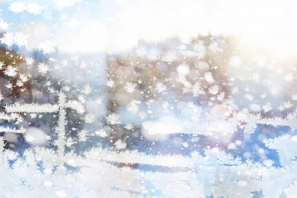 Vinterlandskap Sagosaga Skönhet Snötäckta Gator Snöfall Och Kyla Turistområden — Stockfoto