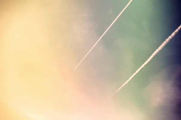 Cielo Paesaggio Con Nuvole Colori Pastello — Foto Stock
