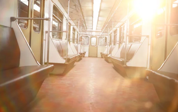 Voiture Métro Avec Sièges Vides Voiture Métro Vide — Photo