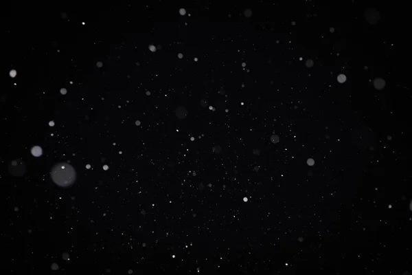 Siyah Arka Planda Kar Kar Taneleri Örtüşüyor Kar Arkaplanı — Stok fotoğraf