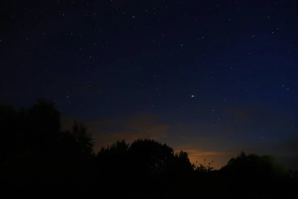 Cielo Notturno Stelle Galassie Nel Cielo Crepuscolo Foto Stock Royalty Free