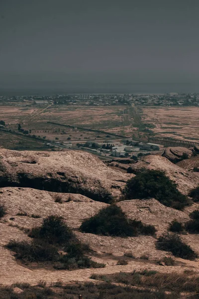 Azerbaycan Gobustan Bölgesindeki Kayaların Jeolojik Oluşumları Zengin Arkeolojik Anıtları Kaya — Stok fotoğraf