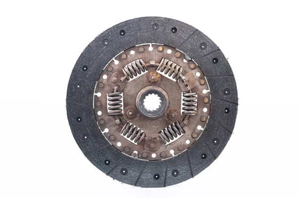 Old Worn Clutch Plate Disc Viewed Different Angles Clutch Plate — Stockfoto