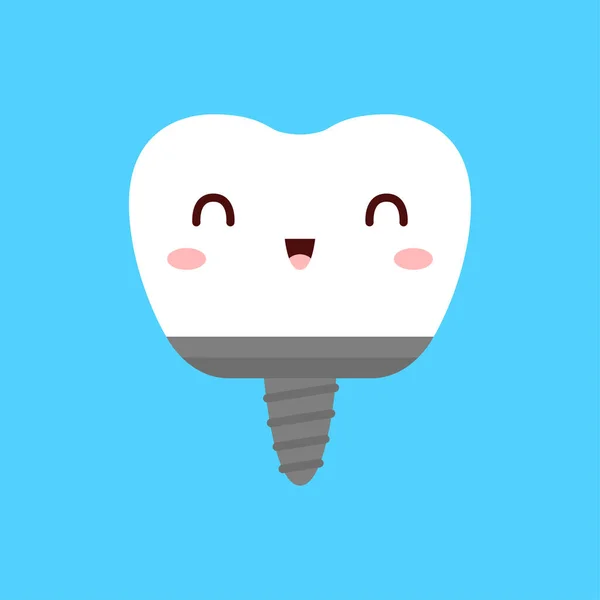 Dental Implant Emotions Joy Dentistry Dental Treatment Dental Clinic Flat — Stock Photo, Image