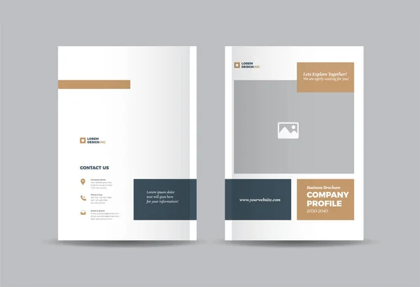Brochure Affaires Couverture Conception Rapport Annuel Profil Entreprise Couverture Livret — Image vectorielle