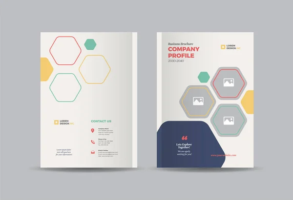 Brochure Affaires Couverture Conception Rapport Annuel Profil Entreprise Couverture Livret — Image vectorielle