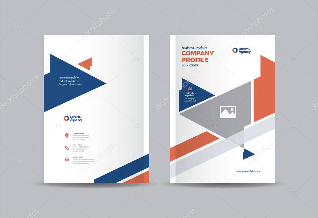 Business Brochure Cover Design or Annual Report and Company Profile Cover or Booklet and Catalog Cover 