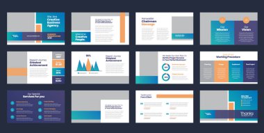 Business Presentation Brochure Guide Design or Pitch Deck Slide Template or Sales Guide Slider