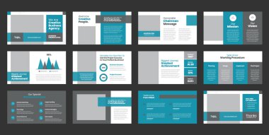 Business Presentation Brochure Guide Design or Pitch Deck Slide Template or Sales Guide Slider