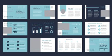 Business Presentation Brochure Guide Design or Pitch Deck Slide Template or Sales Guide Slider