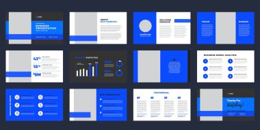 Business Presentation Brochure Guide Design or Pitch Deck Slide Template or Sales Guide Slider
