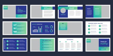 Business Presentation Brochure Guide Design or Pitch Deck Slide Template or Sales Guide Slider