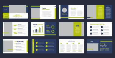 Business Presentation Brochure Guide Design or Pitch Deck Slide Template or Sales Guide Slider