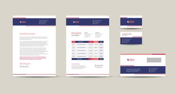 Corporate Business Branding Identity Design or Stationery Design  Letterhead  Business Card Invoice  Envelope  Startup Design