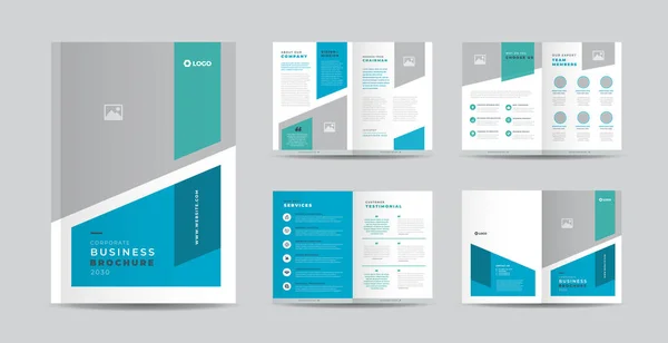 Brochure Entreprise Conception Rapport Annuel Profil Entreprise Livret Modèle Conception — Image vectorielle