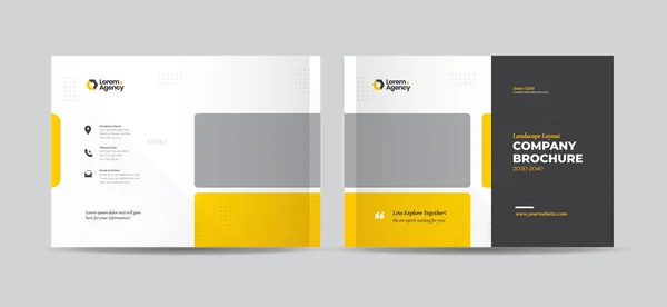 Landscape Business Brochure Cover Design Annual Report Company Profile Booklet — ストックベクタ