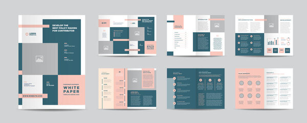 Business White Paper and Company internal document design or Brochure Design