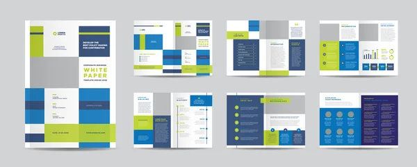 Business White Paper Company Internal Document Design Brochure Design — Vector de stock