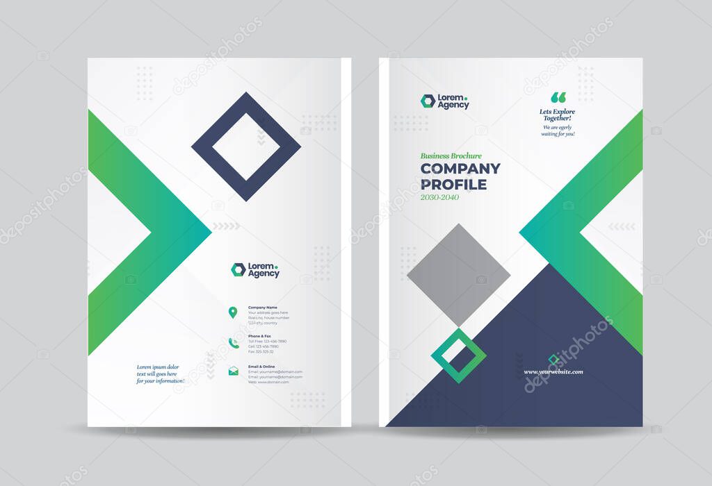 Business Brochure Cover Design or Annual Report and Company Profile Cover or Booklet and Catalog Cover  