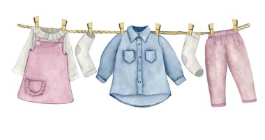 Bebek ve kız çocuklarının suluboya resimleri..