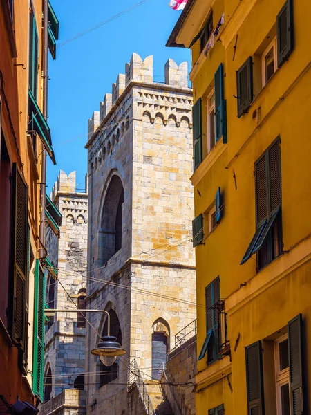 Генуезьке Місто Орієнтирами Будівлями — стокове фото