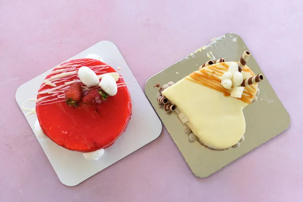 Tasty deserts and ice cream. Girls and boys holding deserts. Delicious decorated deserts on plates