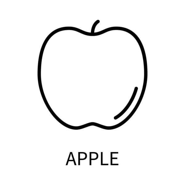 Icono de línea de Apple en estilo simple. Signo vectorial en un estilo simple aislado sobre un fondo blanco. — Archivo Imágenes Vectoriales