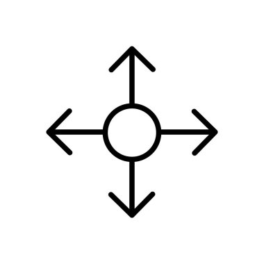 Satır Simgesi Oku, Yön, Tasarım, Basit Tarzlı Web. Beyaz arkaplanda izole edilmiş basit bir şekilde vektör işareti. Asıl boyutu 64x64 piksel.