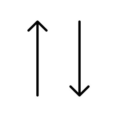 Satır Simgesi Oku, Yön, Tasarım, Basit Tarzlı Web. Beyaz arkaplanda izole edilmiş basit bir şekilde vektör işareti. Asıl boyutu 64x64 piksel.