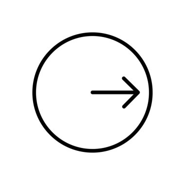 Satır Simgesi Oku, Yön, Tasarım, Basit Tarzlı Web. Beyaz arkaplanda izole edilmiş basit bir şekilde vektör işareti. Asıl boyutu 64x64 piksel.