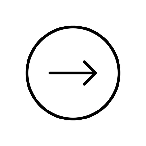 Line Icon Arrow, Direction, Design, Web In Simple Style. Векторный знак в простом стиле изолирован на белом фоне. Оригинальный размер 64x64 пикселей. — стоковый вектор