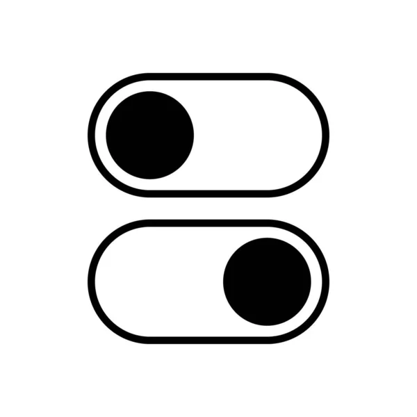 Line-Icon-Taste Ein-Aus im einfachen Stil. Vektorzeichen in schlichtem Stil isoliert auf weißem Hintergrund. Originalgröße 64x64 Pixel. — Stockvektor