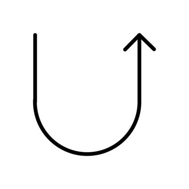 Satır Simgesi Oku, Yön, Tasarım, Basit Tarzlı Web. Beyaz arkaplanda izole edilmiş basit bir şekilde vektör işareti. Asıl boyutu 64x64 piksel.