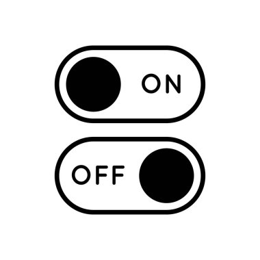 Satır Simgesi Düğmesi Basit bir şekilde Kapalı. Beyaz arkaplanda izole edilmiş basit bir şekilde vektör işareti. Asıl boyutu 64x64 piksel.